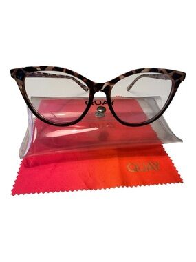 QUAY All Nighter 55mm Cat Eye Reading Glasses Tortoise Like New
